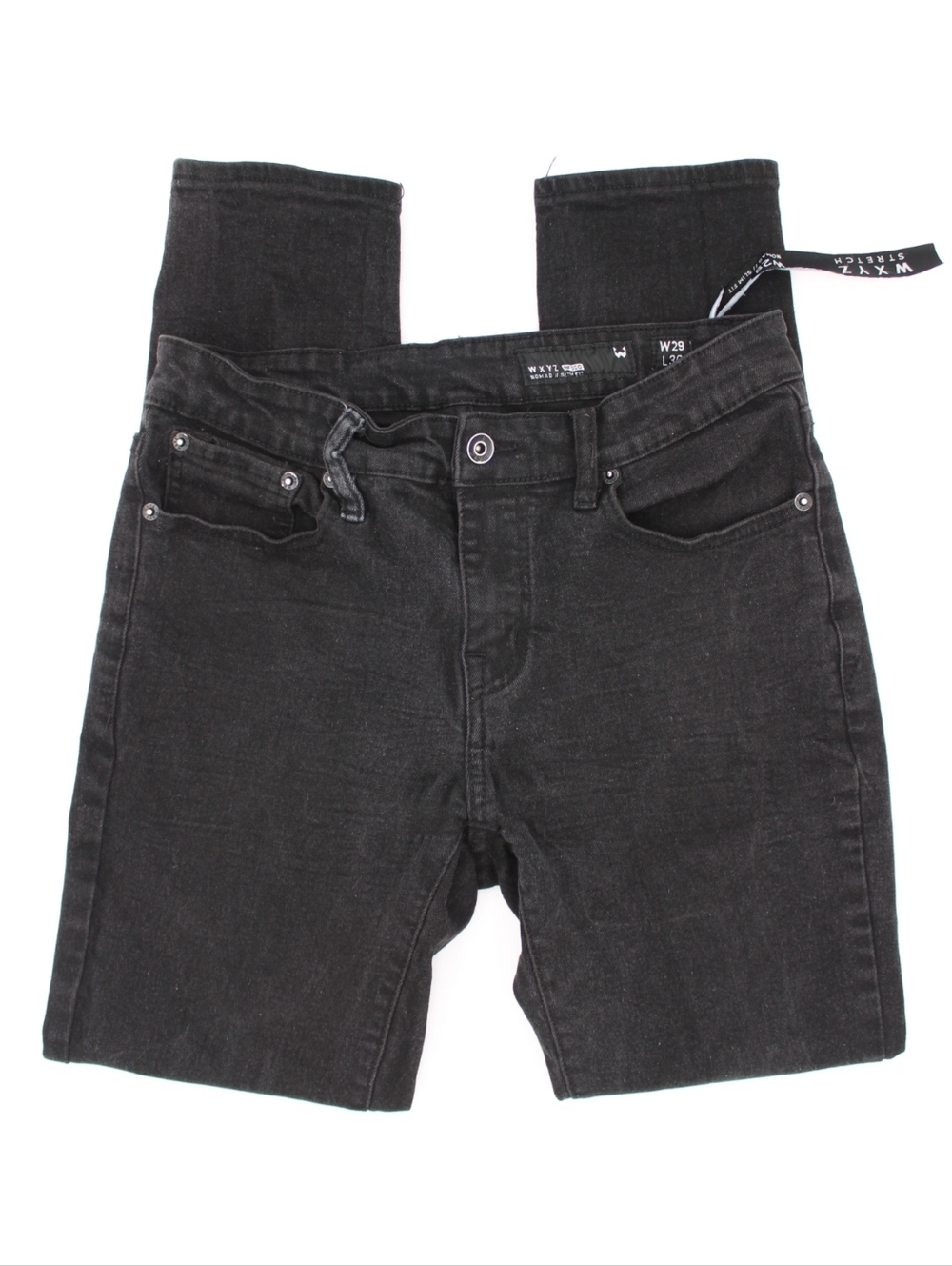 WXYZ Nomad Slim Fit Jeans – W29 x L30 (Faded Black)